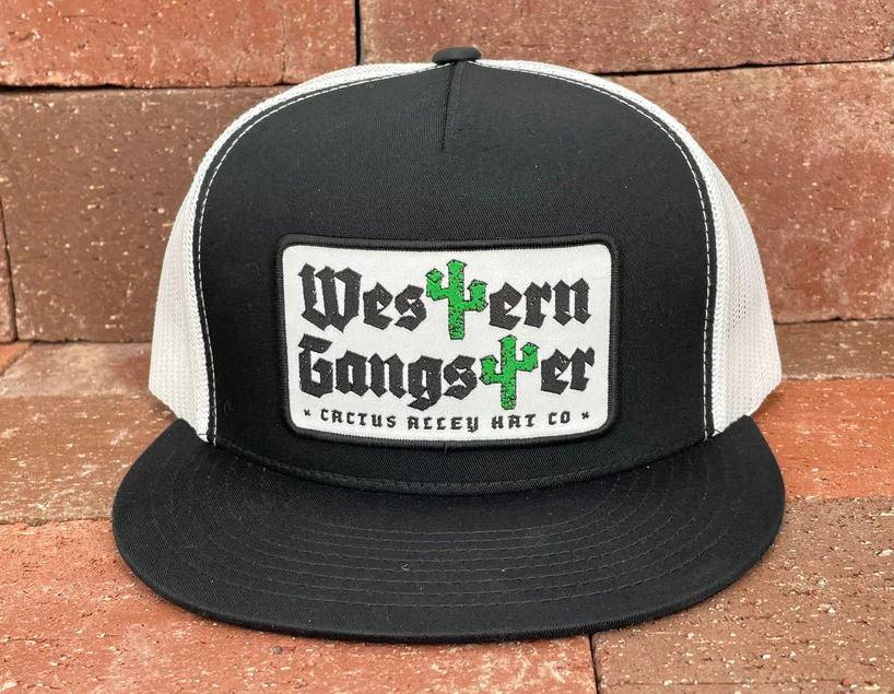 Cactus Alley Black/White Mesh Western Gangster Snapback Cap WESTERNGANGSTER/CA6006