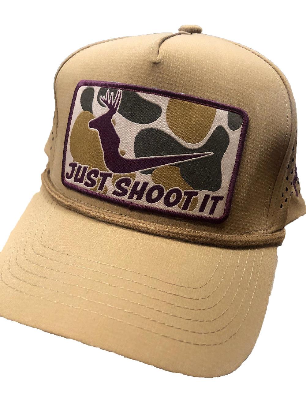 Cactus Alley Caramel Just Shoot it Deer Hat with Lazer Holes SHOOTITDEER CAR