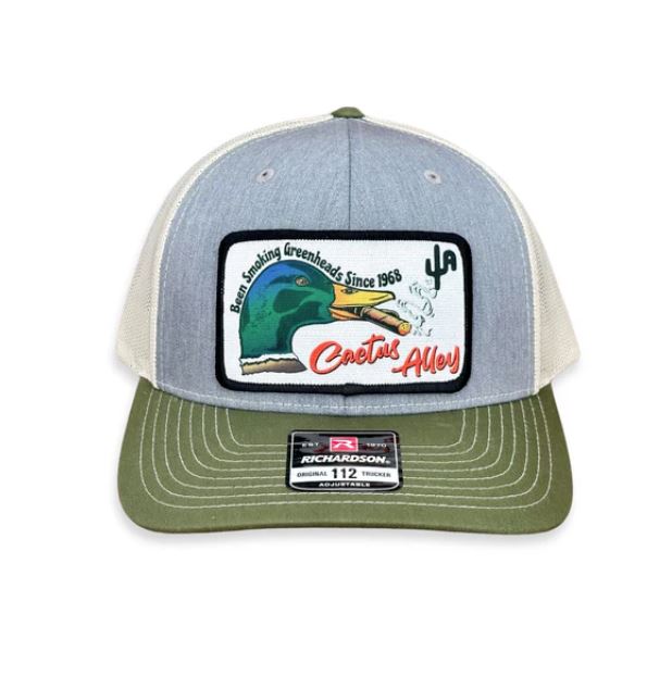 Cactus Alley Heather Grey/Birch Mesh/Army Olive Richardson 112 Greenheads Snapback Cap GREENHEADS