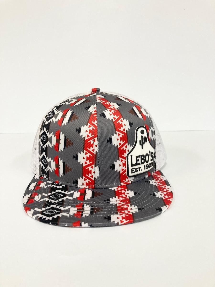 Cactus Alley Red/White Aztec Pattern Lebo's 1923 Patch Cap LEBOS 1923