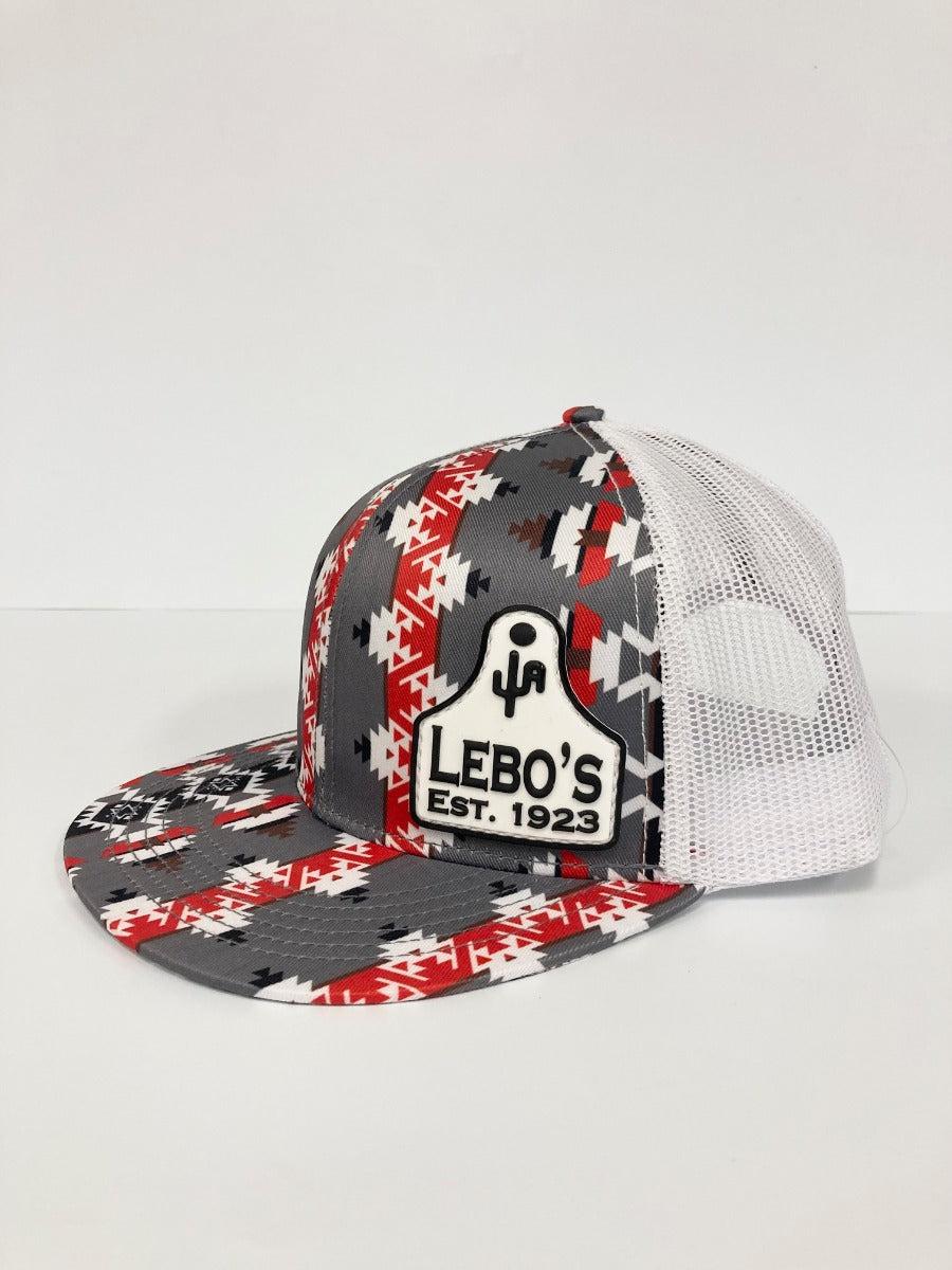 Cactus Alley Red/White Aztec Pattern Lebo's 1923 Patch Cap LEBOS 1923
