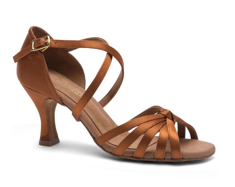 Capezio Cinnamon Julia 2.5 Inch Womens Ballroom Shoes BR4000W