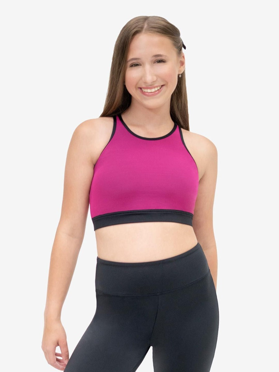 Capezio Colorblock High Neck Adult Bra Top 11395W