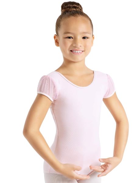 Capezio Glitter Glam Puff Sleeve Girls Leotard 11886C