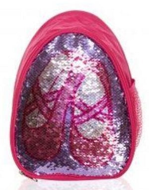 Capezio Hot Pink Girls Reversible Glitter Backpack B222C
