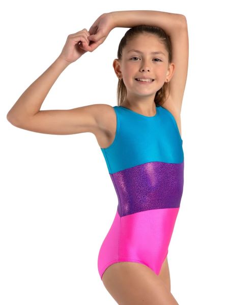 Capezio Level Up 3 Panel Tank Girls Leotard 12027C