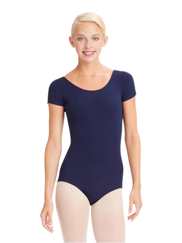 Capezio Navy Short Sleeve Team Basic Adult Leotard TB133-NAY