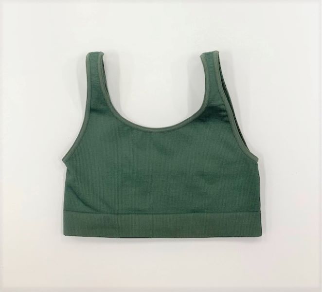 Capezio Safari Green Adult Seamless Rib Women's Bra Top 11378W-SRG