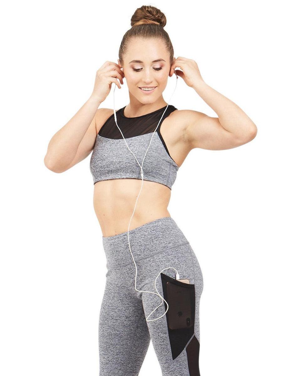 Capezio Stormy Skies Dance Active Ladies Front Keyhole Bra Top 11650W-STK