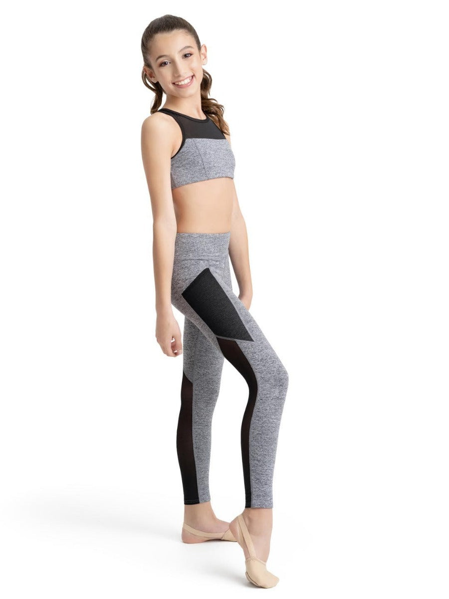 Capezio Stormy Skies Dance Active Paneled Girls Legging 11655T-STK