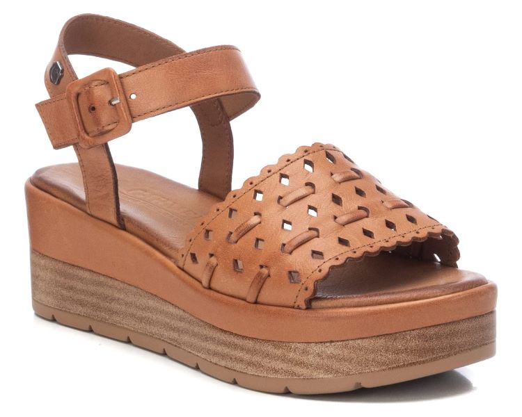 Carmela Camel Rachel Women's Wedge Sandals C2223230