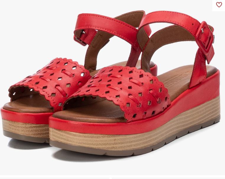 Carmela Red Raquel Womens Slide On Sandals C2223600