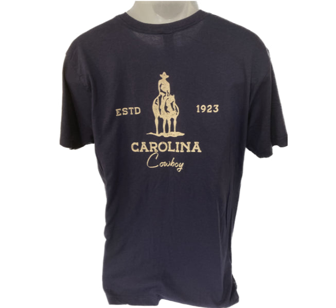 Carolina Cowboy Navy ESTD 1923 Rider Unisex T-Shirt 1363-NVY