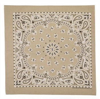 Carolina Manufacturing Beige Paisley Western Bandana 18