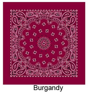 Carolina Manufacturing Burgundy Paisley Bandana 23-1