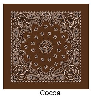 Carolina Manufacturing Cocoa Paisley Bandana 19
