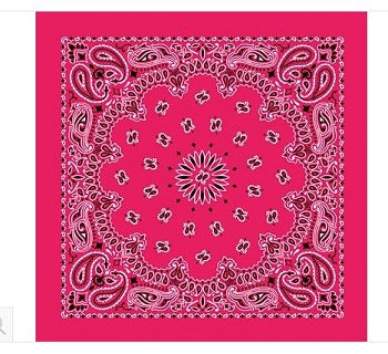 Carolina Manufacturing Fushia Western Paisley Bandana 08