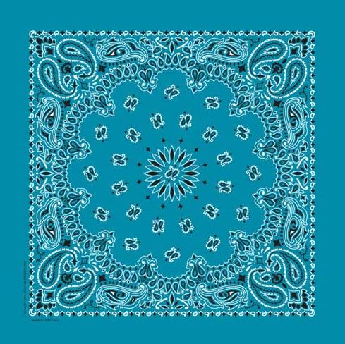 Carolina Manufacturing Turquoise Paisley Bandana 36