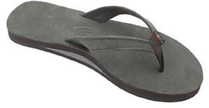 Catalina Premier Black Single Layer Leather Womens Rainbow Sandals