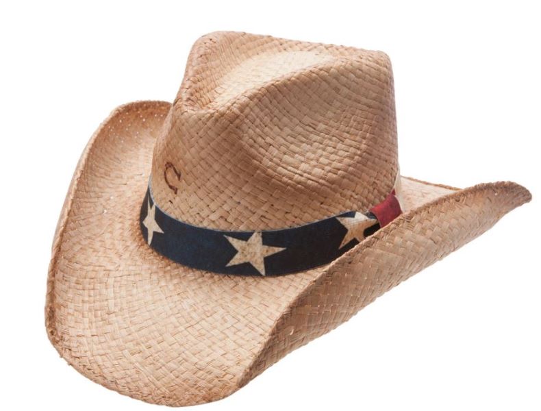 Charlie 1 Horse Stars and Stripes Western Hat CSSTRS-4036