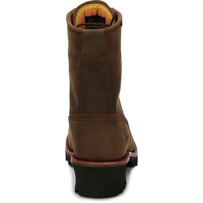 Chippewa Brown Paladin 8 Inch Waterproof Chippewa Men's Work Boots With Bay Apache Leather 73100