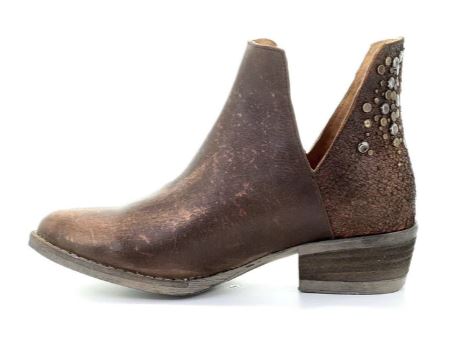 Circle G By Corral Copper Handcrafted Leather Womens Ankle Boots Q5016