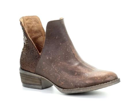 Circle G by Corral Copper Handcrafted Leather Womens Ankle Boots Q5016