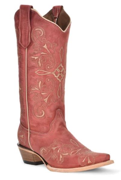 Circle G by Corral Red 12 inch Snip Toe Women's Boots L6001