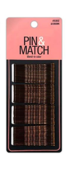 CJ Merchantile Brunette Conair Pin and Match 60 count Bobby Pins HA02-BRUNETTE