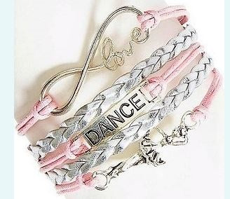 CJ Merchantile Pink Infinitiy Love Dance Ballerina Bracelet A-BR30