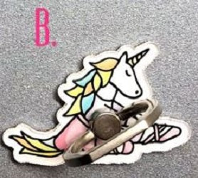 CJ Merchantile Sitting Miss Unicorn Ballerina Dnacer Print Cell Phone Ring/Stand A-G435