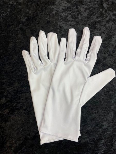 CJ Merchantile White Short Gloves GL02A-WHITE