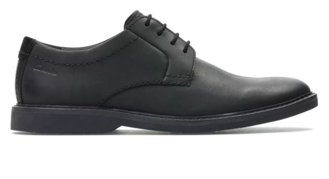 Clarks Black Atticus LT Lace Black Leather Mens Dress Casual Shoes 26163239