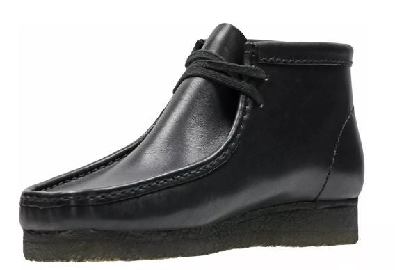 Clarks Black Leather Wallabee Men's Comfort Boots 26155512