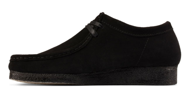 Clarks Black Suede Wallabee Low Men's Shoes 26155519