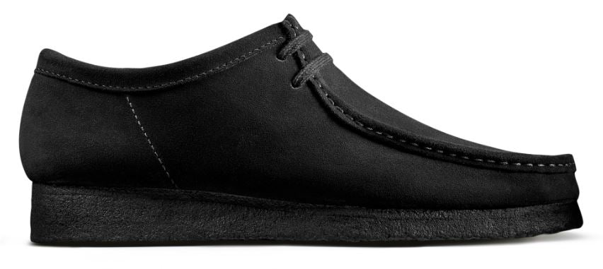 Clarks Black Suede Wallabee Mens Casual Shoes 26133279