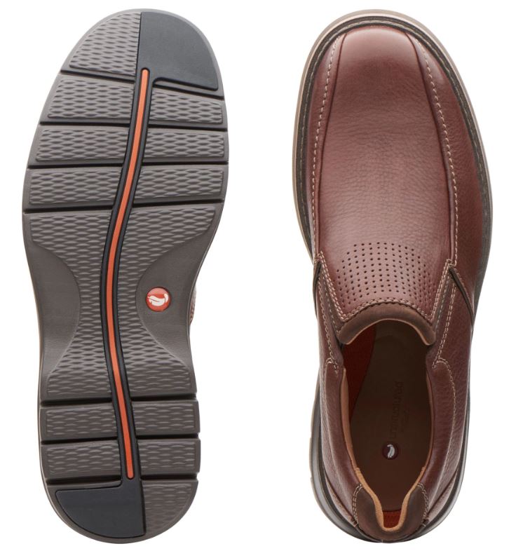 Clarks Black Tumbled Leather Un.Ramble Step Mens Shoes 26136999