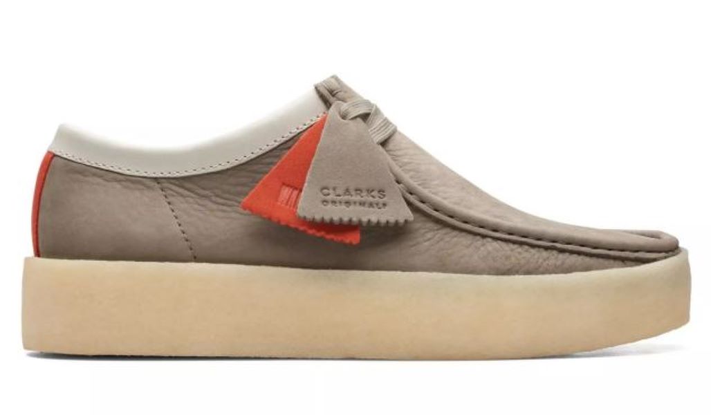 Clarks Grey Nubuck Wallabee Cup Mens Casual Shoes 26165538