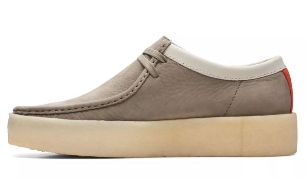 Clarks Grey Nubuck Wallabee Cup Mens Casual Shoes 26165538