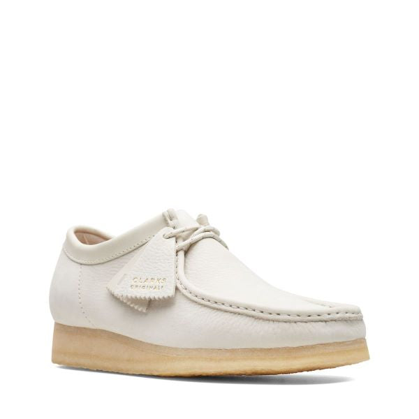 Clarks Off White Nubuck Wallabee Originals Icon Mens Shoes 26166299