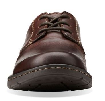 Clarks Stratton Way Brown Leather Mens Casual 26102519