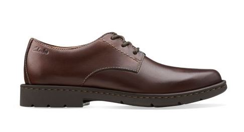 Clarks Stratton Way Brown Leather Mens Casual 26102519