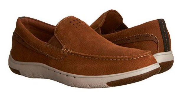 Clarks Unmaslow Easy Slip-On Tan Tumbled Nubuck Comfort Casual Mens Shoes 26124255
