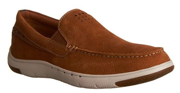 Clarks Unmaslow Easy Slip-On Tan Tumbled Nubuck Comfort Casual Mens Shoes 26124255