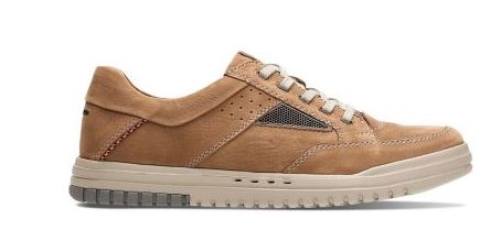 Clarks Unrhombus Go Tan Nubuck Leather Lace-Up Comfort Casual Mens Shoes 26127961