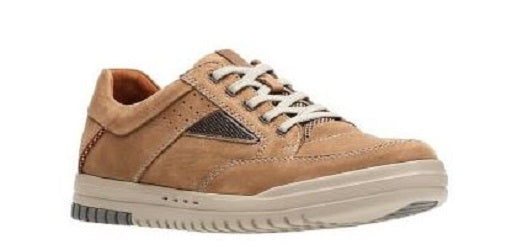 Clarks Unrhombus Go Tan Nubuck Leather Lace-Up Comfort Casual Mens Shoes 26127961