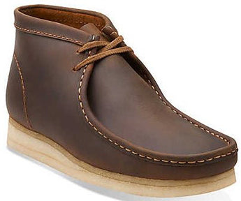 Clarks Wallabee Beeswax Leather Brown Mens Casual Chukka Boot 26134196
