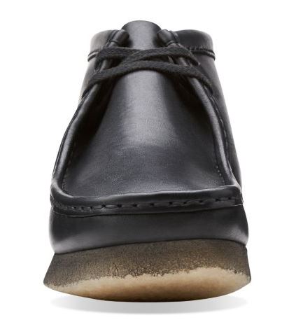 Clarks Wallabee Black Leather Mens Casual 26103666