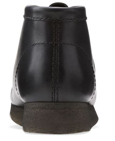 Clarks Wallabee Black Leather Mens Casual 26103666