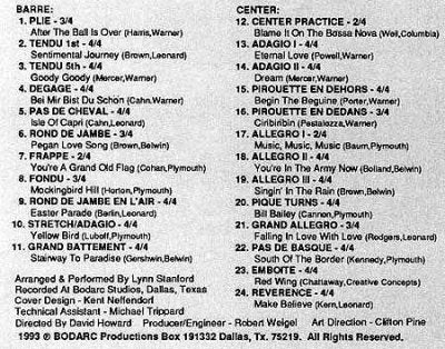 Class At 6:15-Lynn Stanford & David Howard - Music for Ballet Class